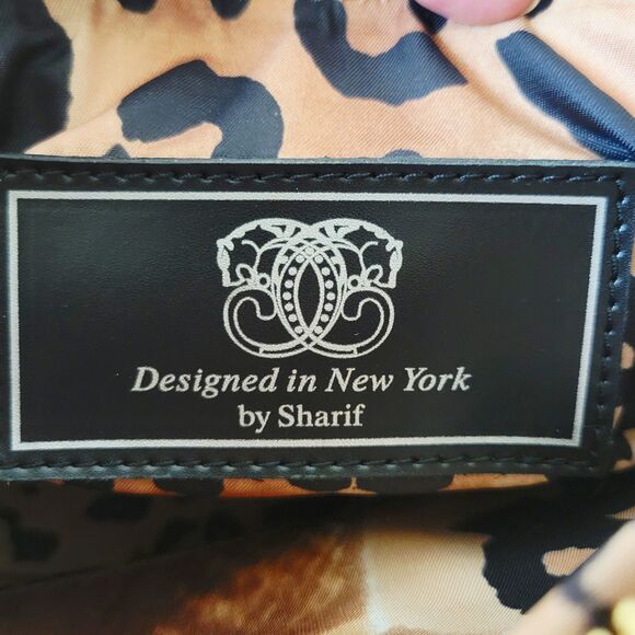 Sharif New York Faux Fur Crossbody Bag Gold Chain Strap NWT Boho Designer Purse - Picture 12 of 12